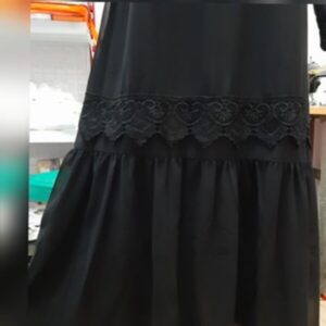 Raisma RSM Gamis Hitam Umroh Haji / Gamis Hitam Remaja Bahan Brokat Cantik Nan Elegan