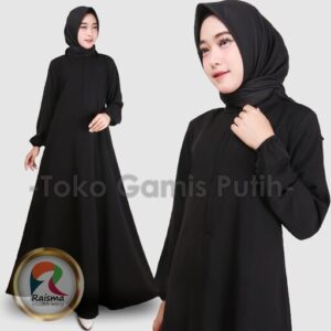 Gamis Hitam / Gamis hitam polos / Gamis warna hitam / Abaya Hitam / Gamis Jetblack Hitam