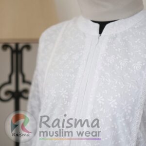 RAISMA GAMIS PUTIH / GAMIS PUTIH UMROH / GAMIS PUTIH WANITA / GAMIS PUTIH JUMBO / GAMIS UMROH