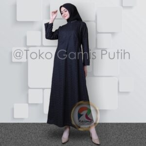 Raisma Gamis Umroh Haji Hitam 057 Kantong Princes / Gamis warna Hitam Polos Remaja